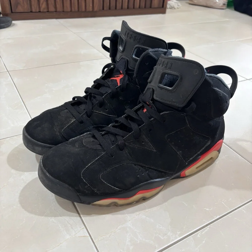 Air Jordan 6 Infrared Black 2019 Men's Size 11.5 Nike Air Basketball Sneakers